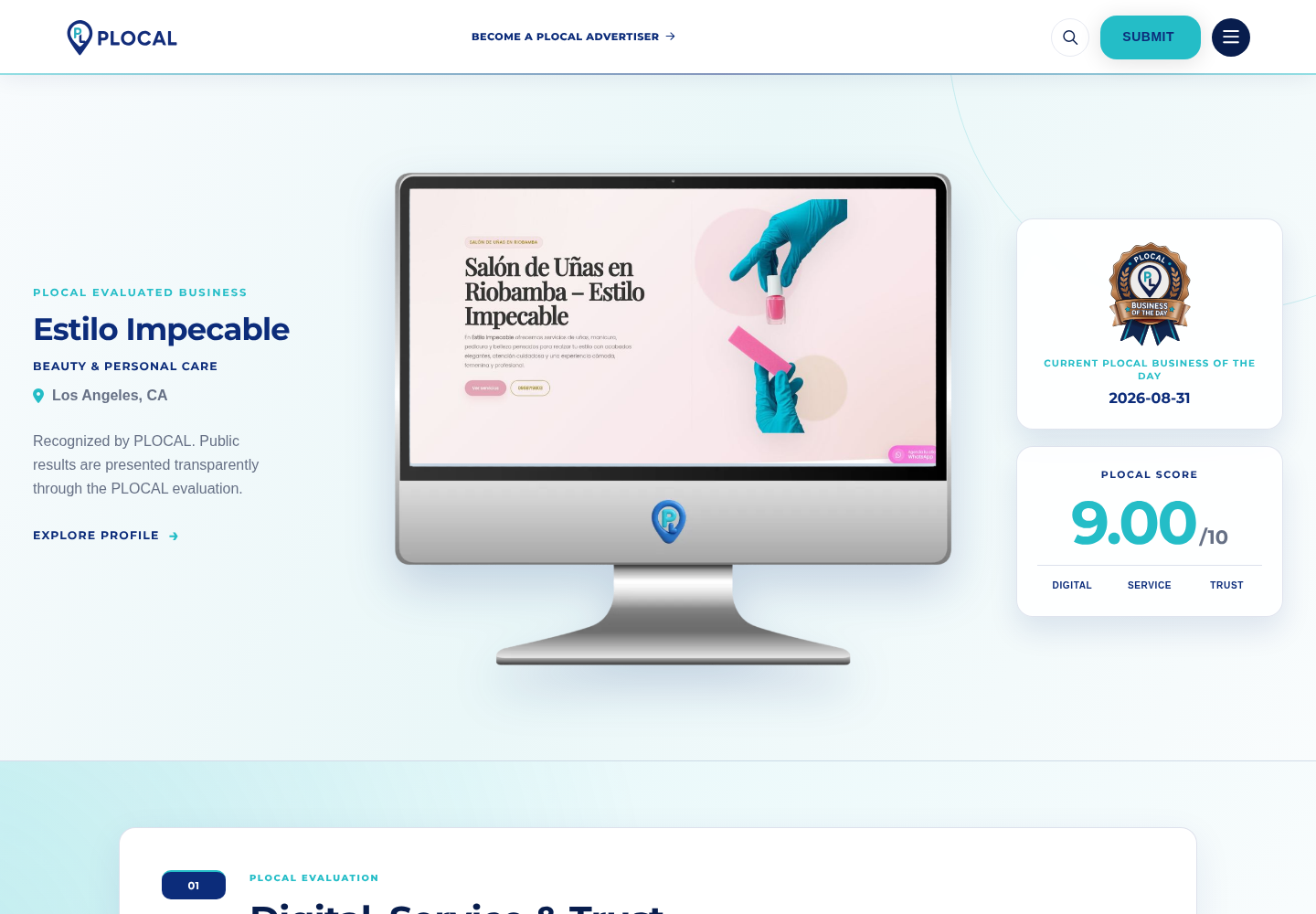 Business Profile page
