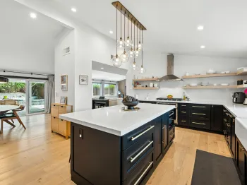 Completed modern kitchen showcasing professional home remodeling work